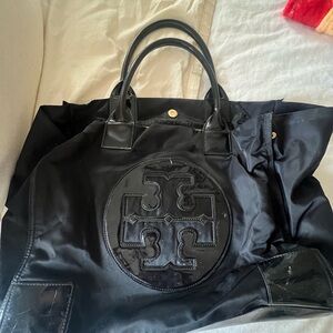 Tory Burch Black Logo Tote Bag
